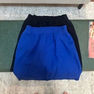 Royal Blue and Black Cotton Skirts - J CREW  and great condition  $20 for BOTH